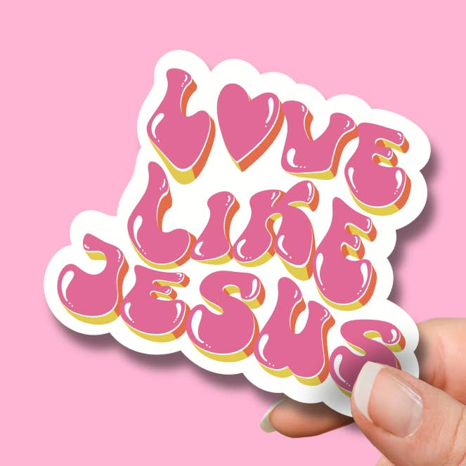 Kærlighed Som Jesus Sticker for engroshandel hos The Studio by Sarah