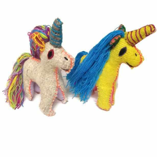 Lumily – wholesale Decorative tabletop object – Lily the Unicorn: Repurposed Wool Boho Decor - Mexico1