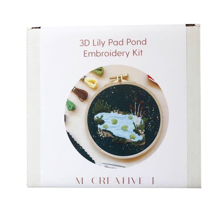 MCreativeJ - Vendita all'ingrosso Attrezzatura per ricamo/punto croce - 3D Lily Pad Pond - Kit artigianale fai-da-te avanzato per ricamo a mano1