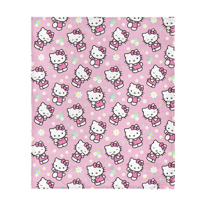 Hello Kitty FLOWER POWER - Silk Touch Throw for wholesale by The Northwest Group