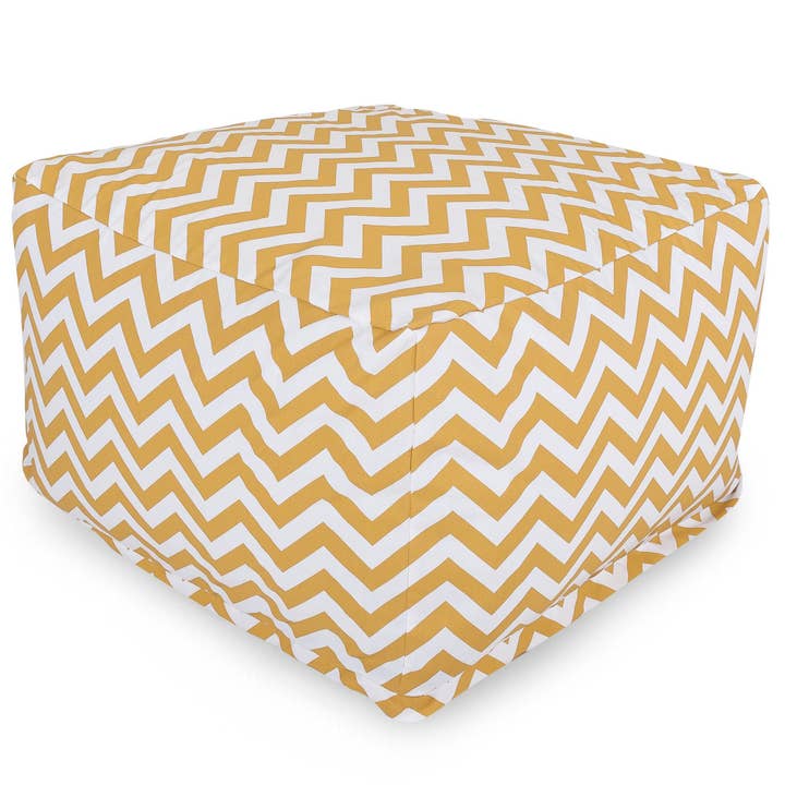 Majestic Hemvaror Gul Chevron ottoman för wholesale av Majestic Home Goods