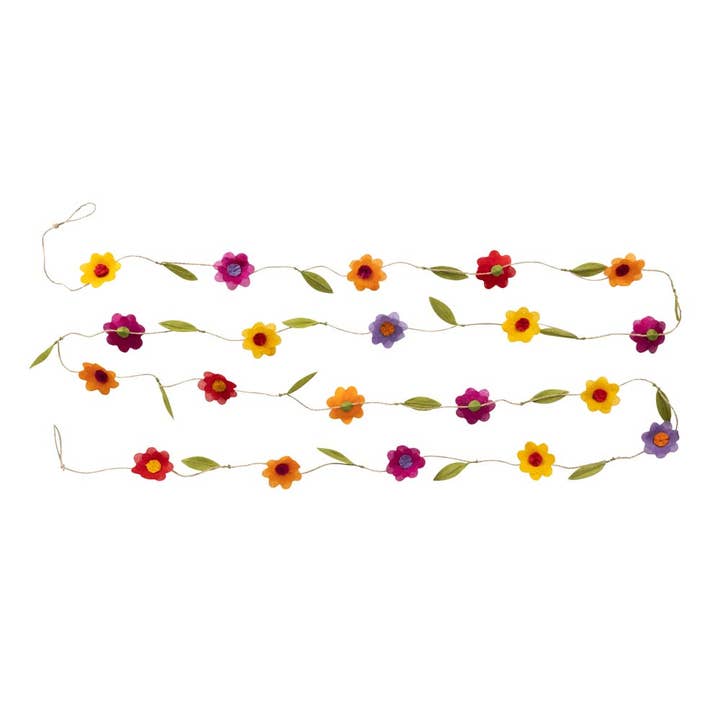 Silk Paper Flower Garland for wholesale by Ten Thousand Villages
