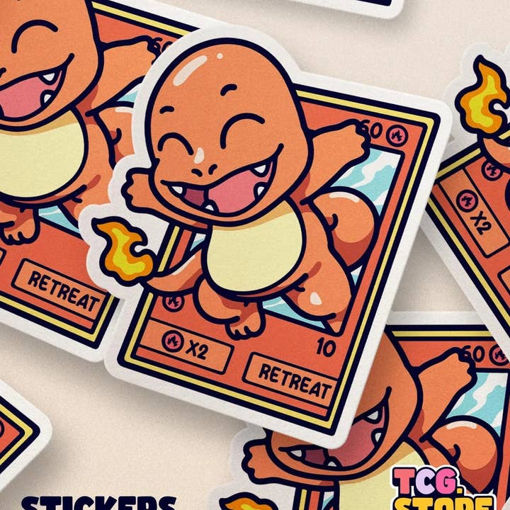 TCG.Store - TCGDOTSTORE - Wholesale Sticker - Charmander Pokémon Sticker6
