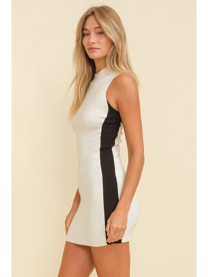 Cloud Ten - Wholesale Dress - Women's - CSW12060 - CONTRAST BODYCON MINI DRESS