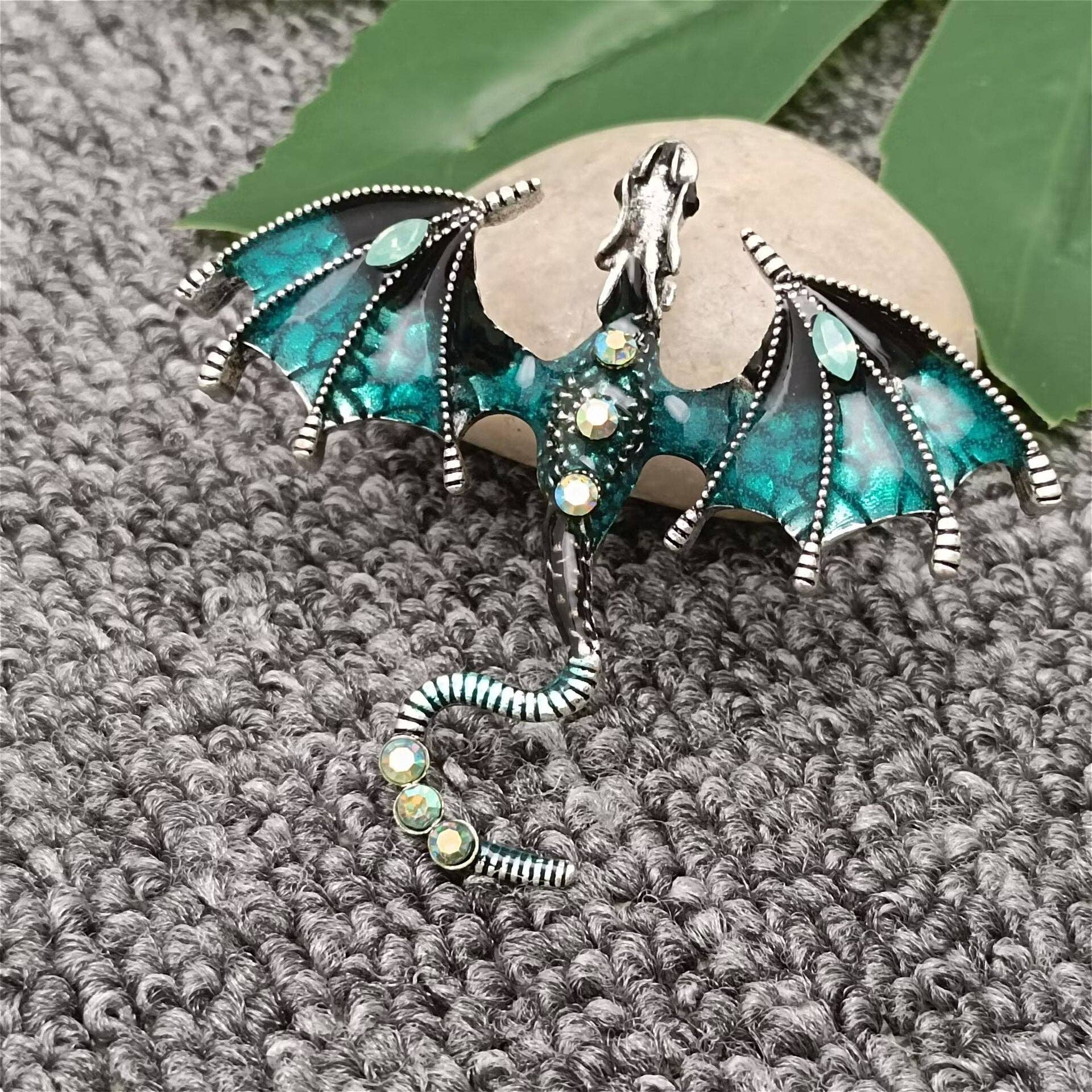 Mio Queena - Wholesale Brooch - Rhinestone Enamel Dragon Brooch1