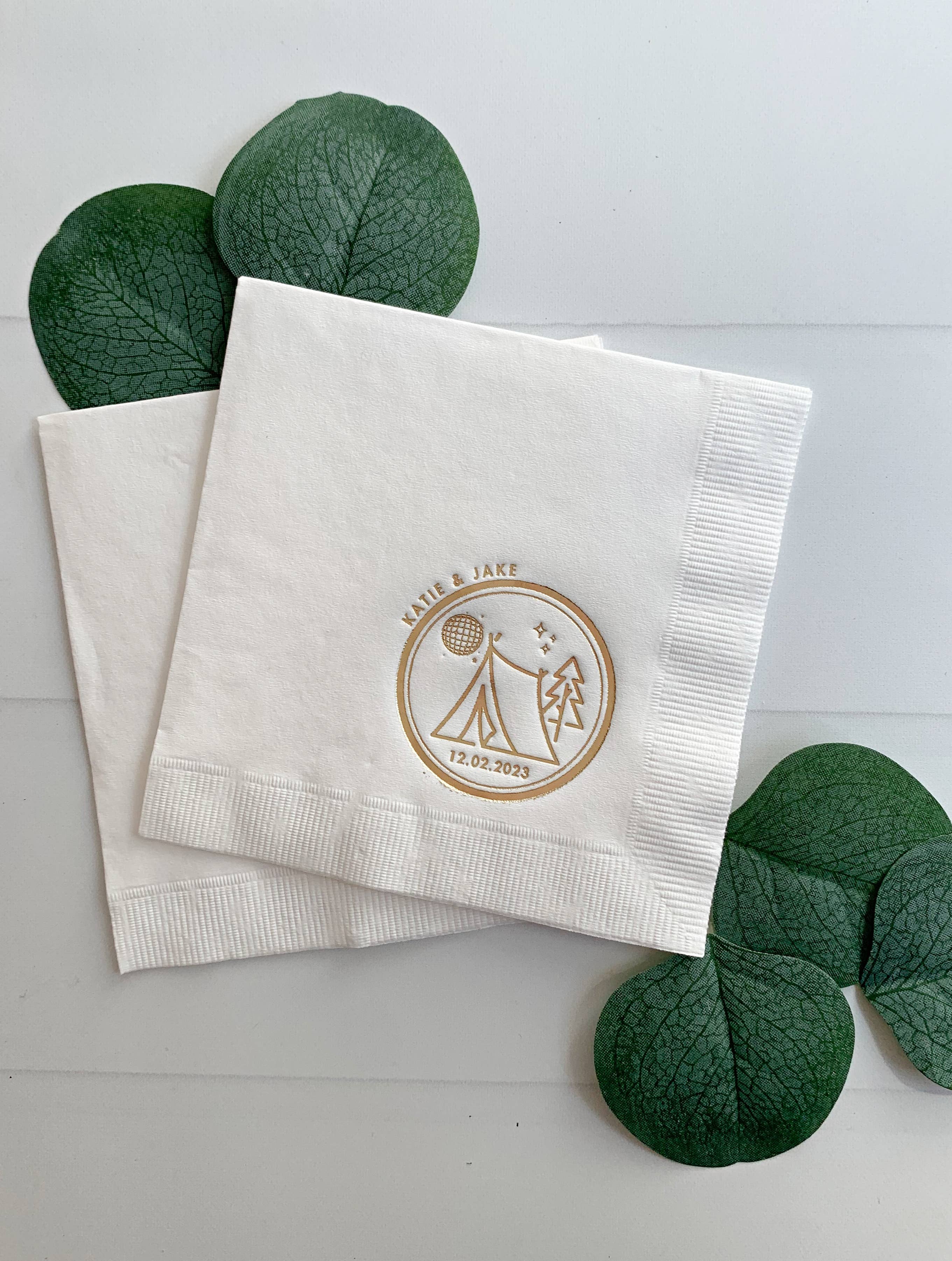 EnFete, LLC - Wholesale Disposable Napkin - Wedding or Corporate Logo Cocktail Napkins1