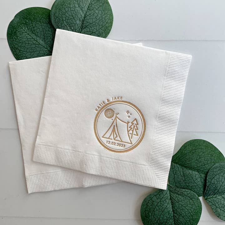 EnFete, LLC - Wholesale Disposable Napkin - Wedding or Corporate Logo Cocktail Napkins1