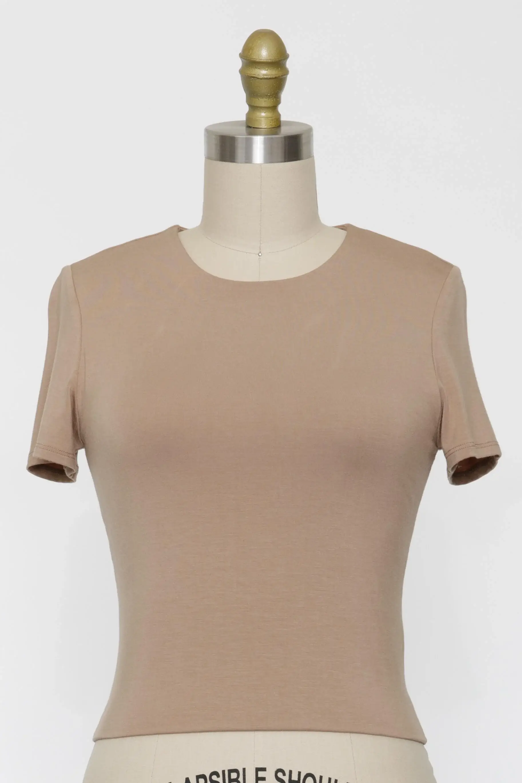 Final Touch - Wholesale Knit Top - Women's - Rayon Modal Basic Crop Top - T3107339