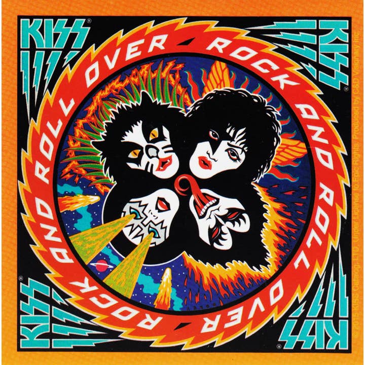 Sticker - Kiss - "Rock And Roll Over" - Glam Rock Music Band for wholesale by Square Deal Recordings & Supplies