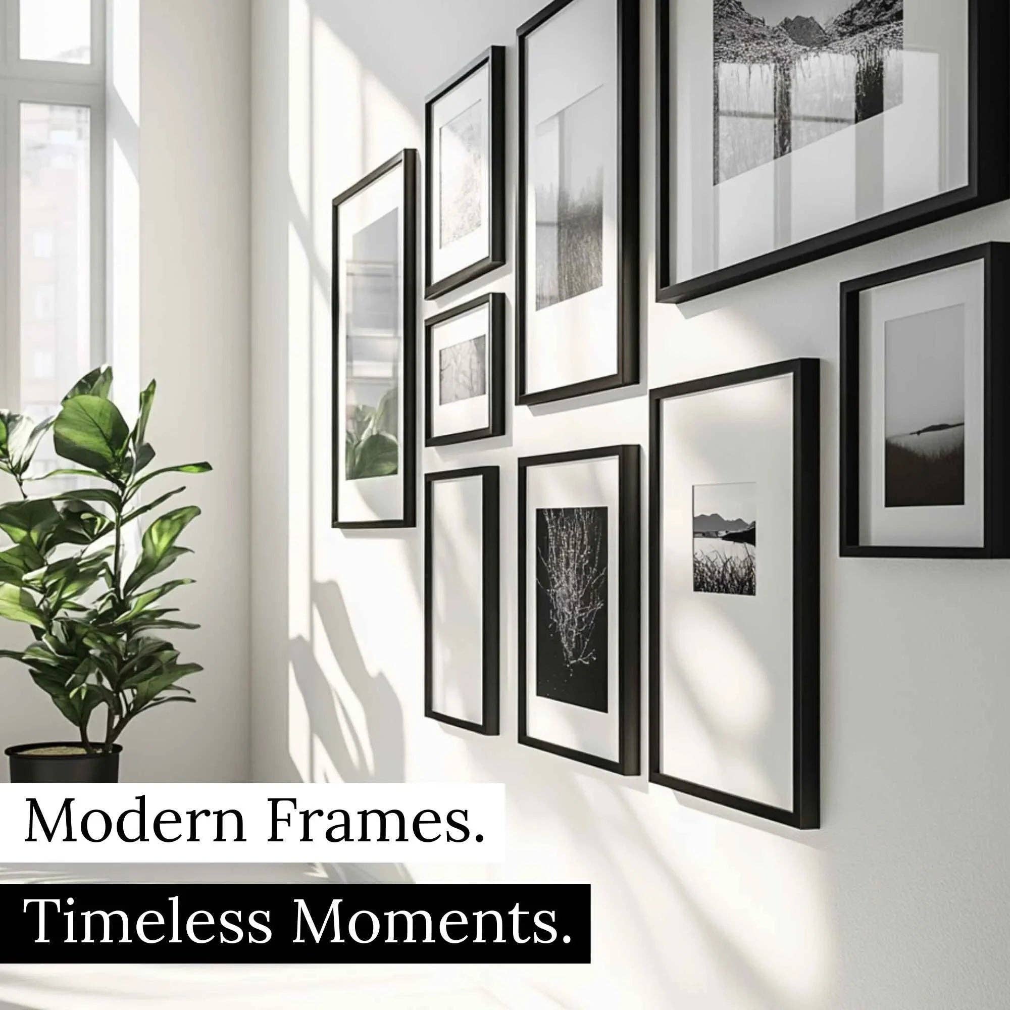 Modern Memory Design Picture Frames – Moldura por atacado – Moldura Moderna Preta 12x36 | Moldura para Poster e Arte de Parede Galeria5