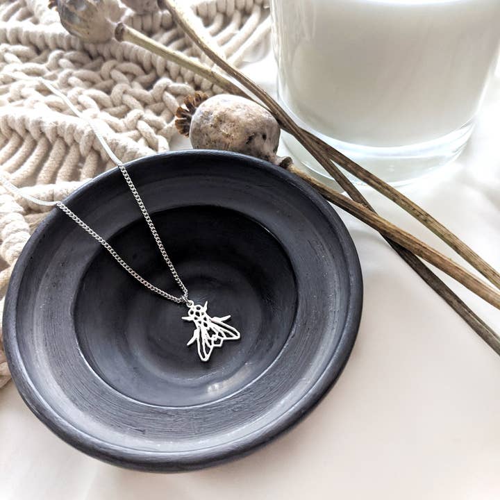 Shany Design Studio - Vente Colliers à pendentif - Collier Insecte Mouche Origami Doré/Argent8