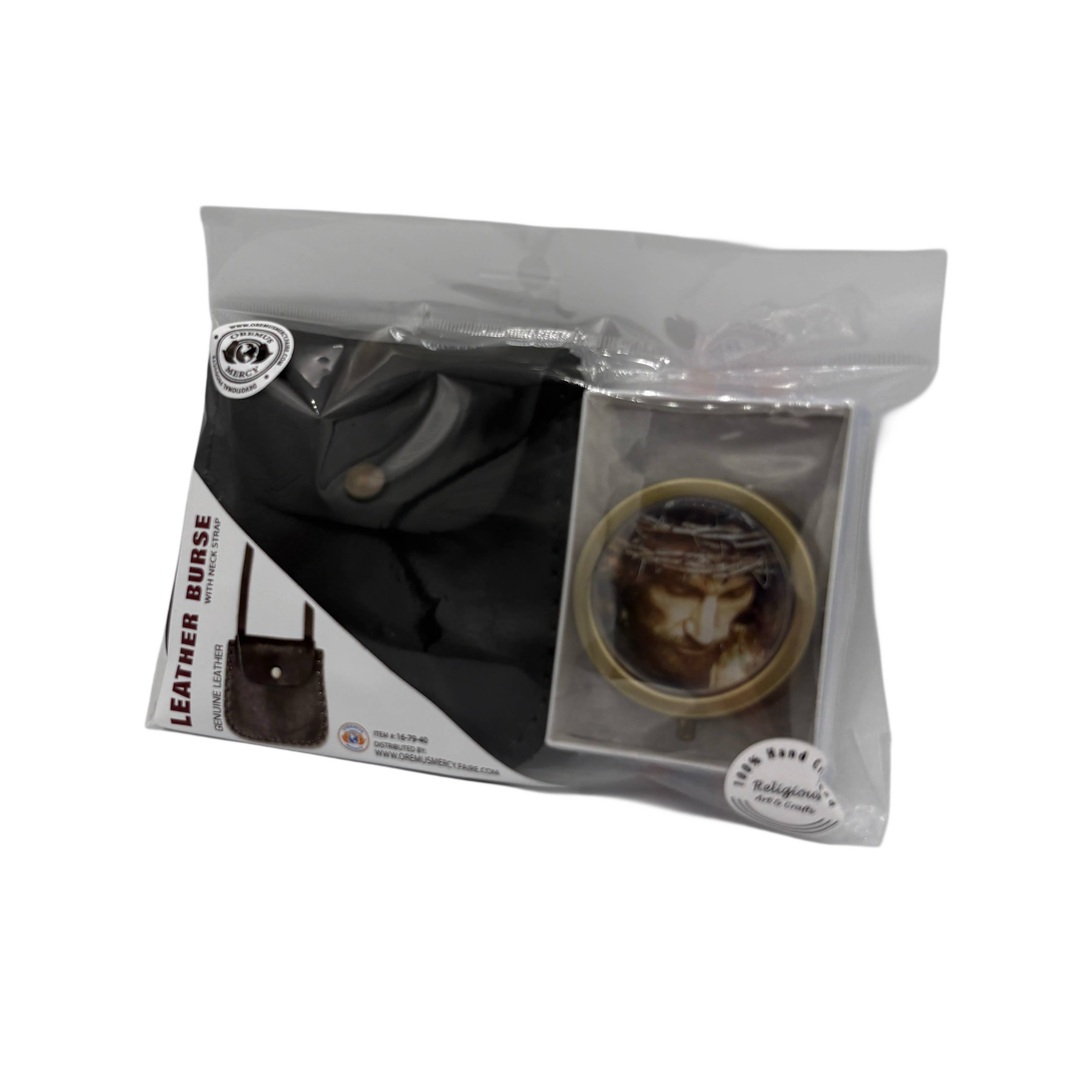 Oremus Mercy - Vendita all'ingrosso Borsa a tracolla - Unisex - Borsa in pelle con tracolla da 16″ e set di pisside4