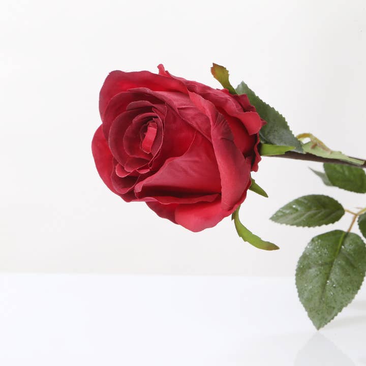 Mezu Silk Flowers - Wholesale Artificial flowers - Artificial Red Large Rose Bud2