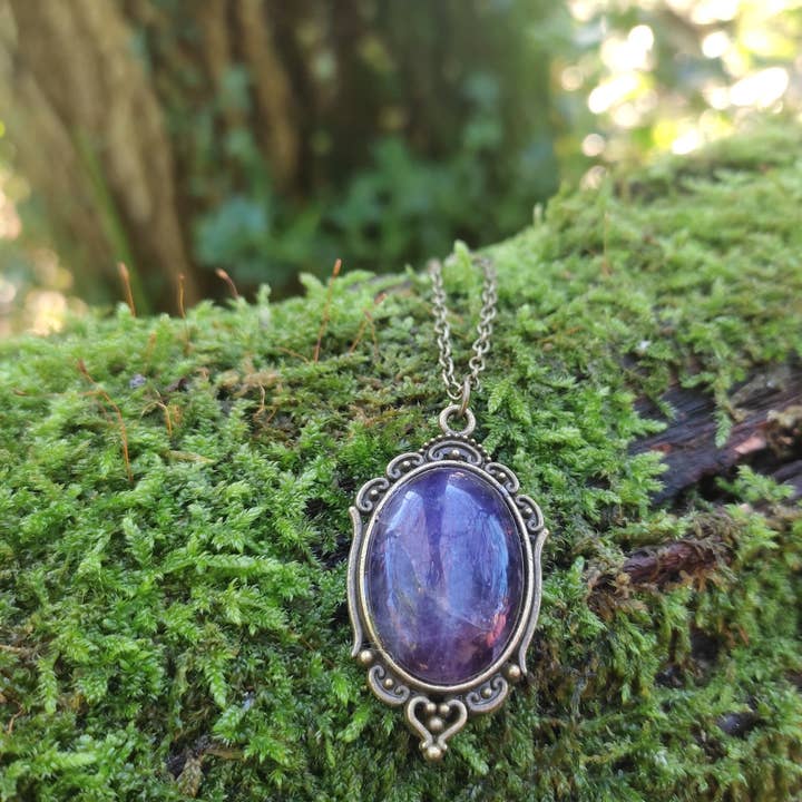 Jardin des Druides - Wholesale Pendant/Charm Necklace - Collier elfique Améthyste1