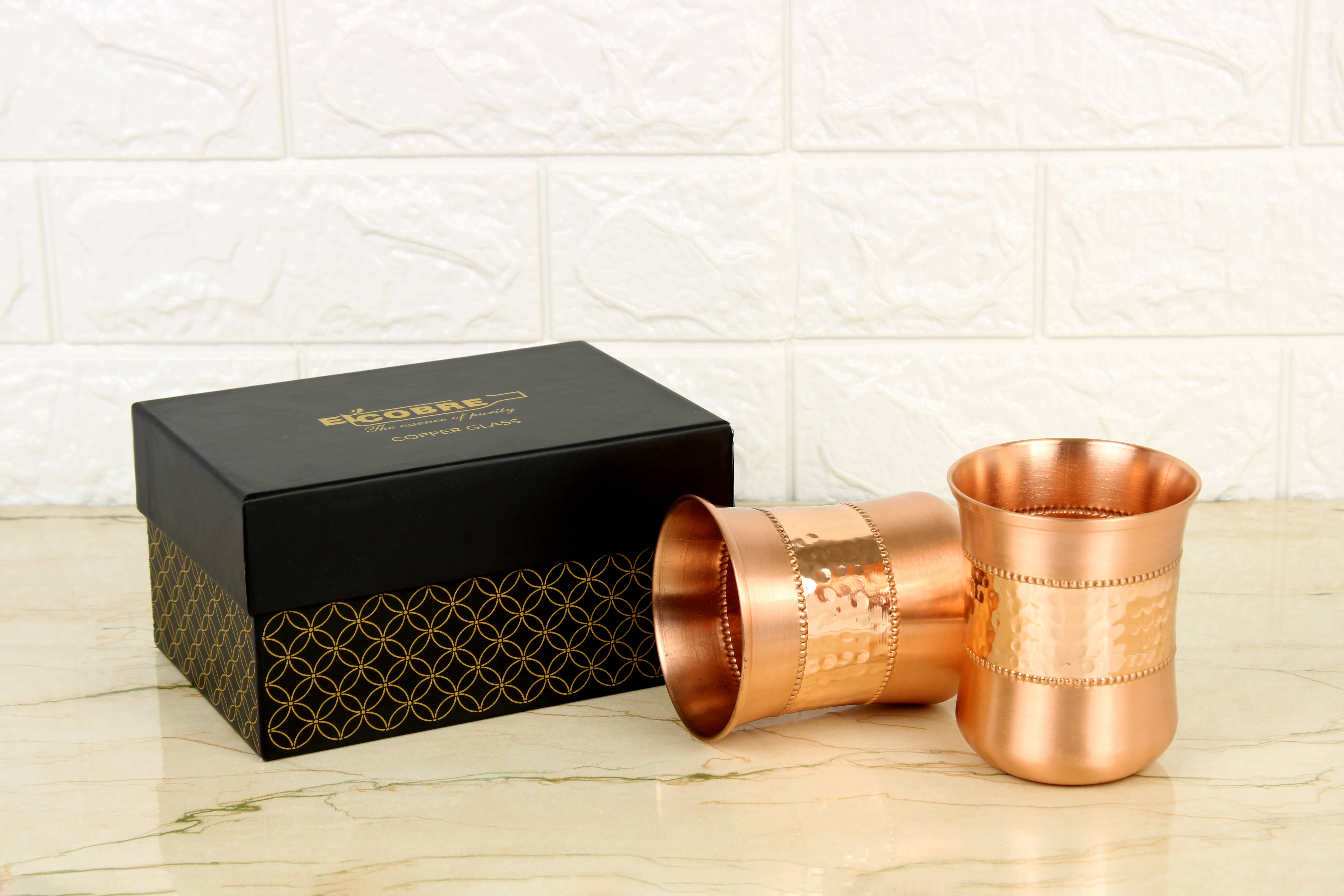 El'Cobre-Ecozonelifestyle - Wholesale Drinking Glass/Cup - Curved Sequence Glass Set in Gift Box (2 Glasses)3