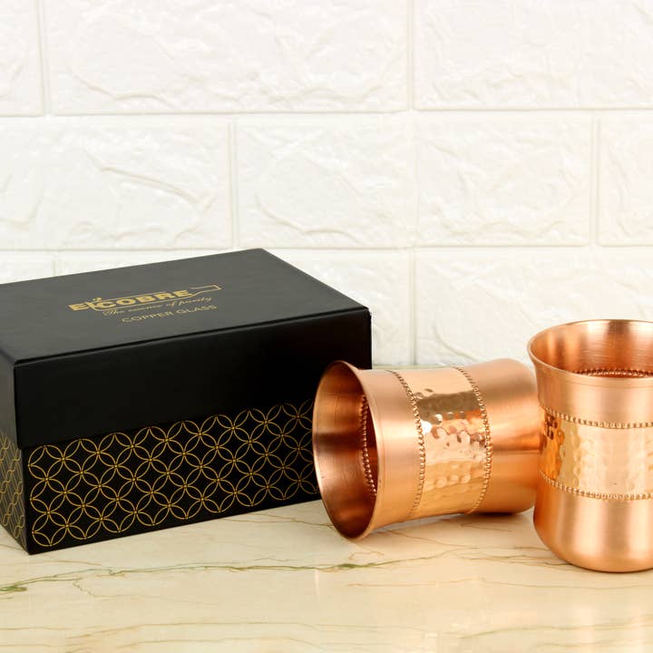 El'Cobre-Ecozonelifestyle - Wholesale Drinking Glass/Cup - Curved Sequence Glass Set in Gift Box (2 Glasses)3