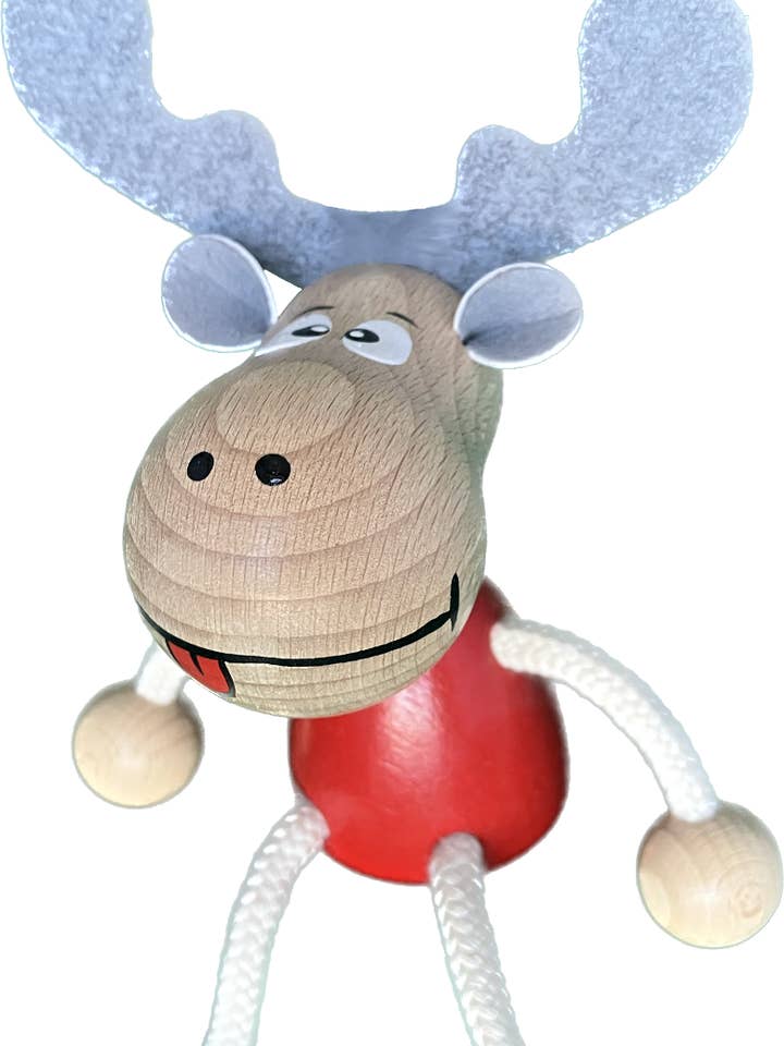 Wooden Sitting Toy - Elk - Handcrafted for wholesale by Toywood
