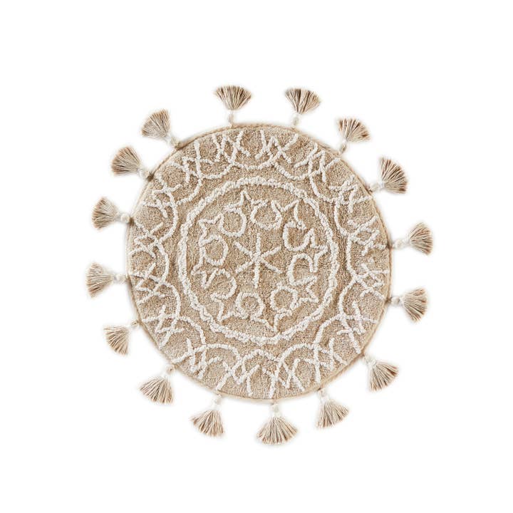 Medallia Round Rug, Natural for wholesale by SKL HOME
