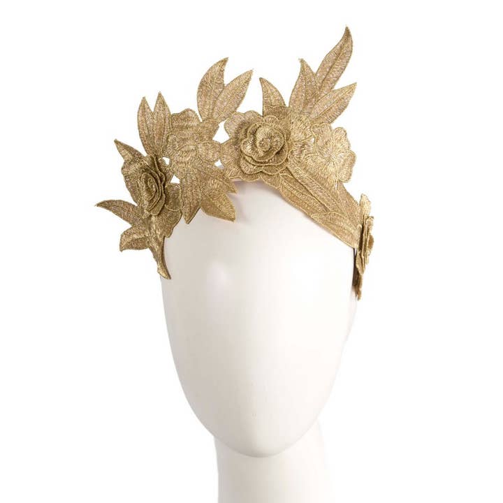 Max Alexander by Cupids Millinery Melbourne - Wholesale Fascinator hat – Women's - Gold lace crown fascinator headband0
