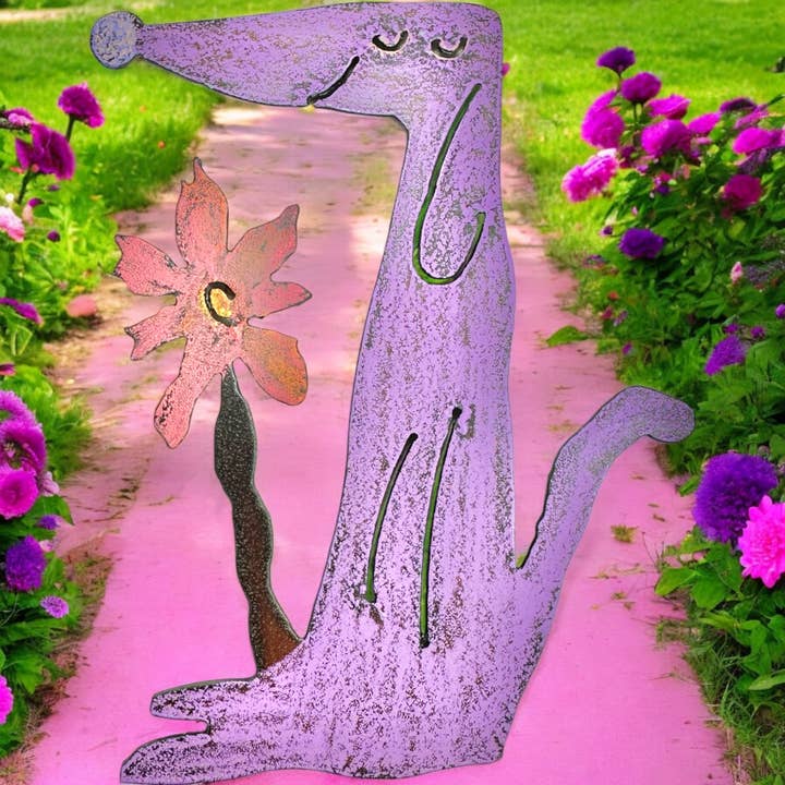 Dog flower magnet Pet dog animal lover pet store handmade for wholesale by Whimsies