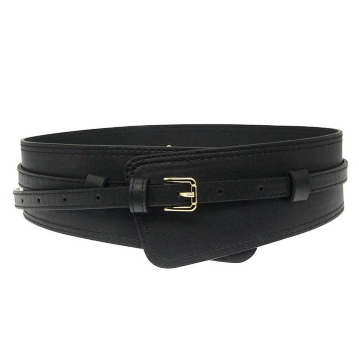 Lily Clothing - Wholesale Belt - Women's - Alloy buckle waist-cinching wide belt0