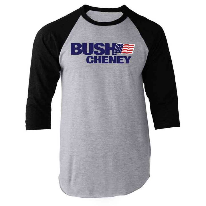 Pop Threads – wholesale Screen printed t-shirt – unisex – George W Bush Dick Cheney President Campaign Retro Unisex Tee