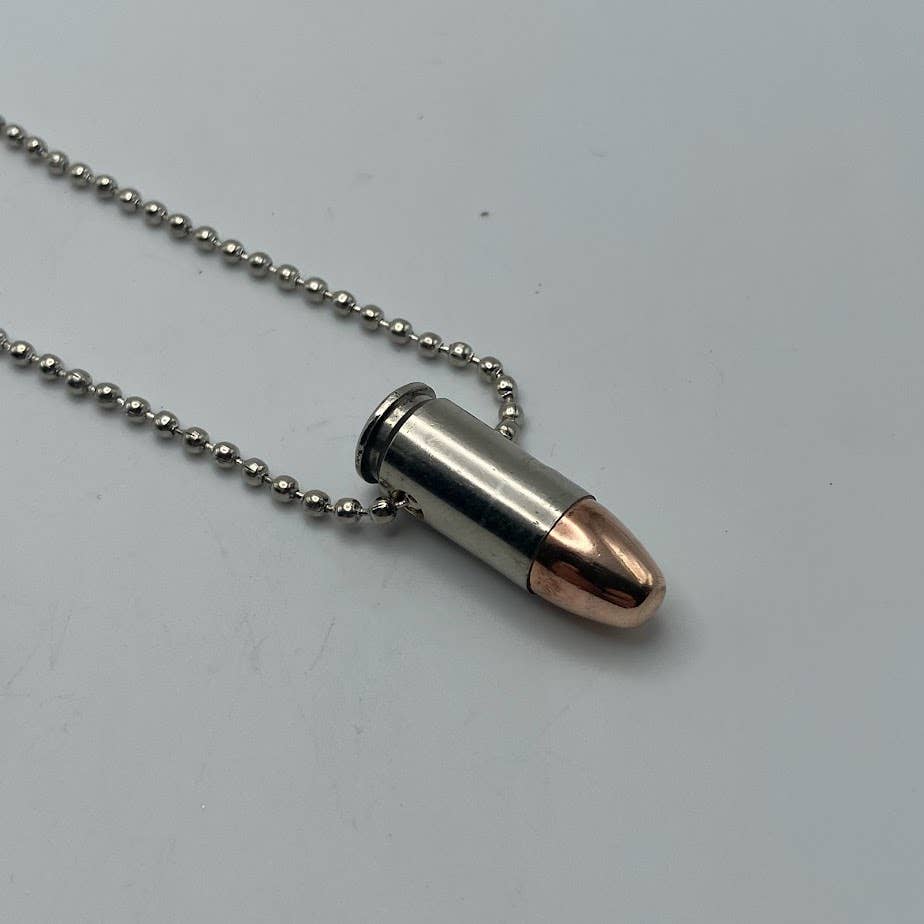 Vermont Cut Coins & 2nd Shot Round - Wholesale Pendant/Charm Necklace - Bullet Necklace - Many Calibers - .223 .45 9mm .40 10mm12