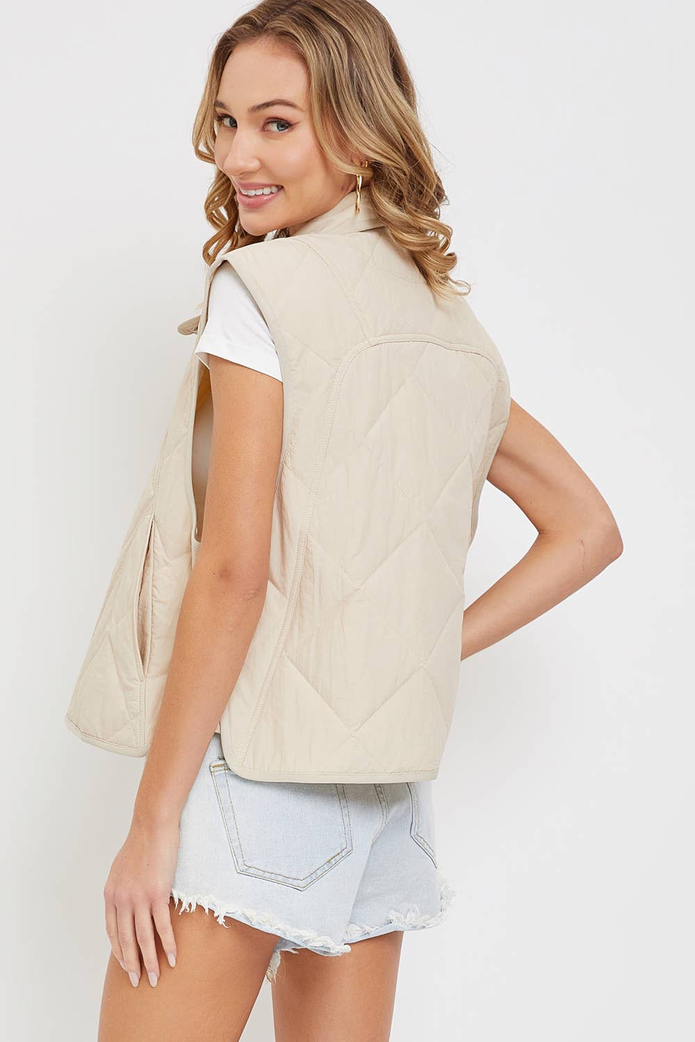 Sweet Lovely by Jen - Wholesale Outerwear Vest - Women's - QUILTED  LIGHTWEIGHT PUFFER VEST13