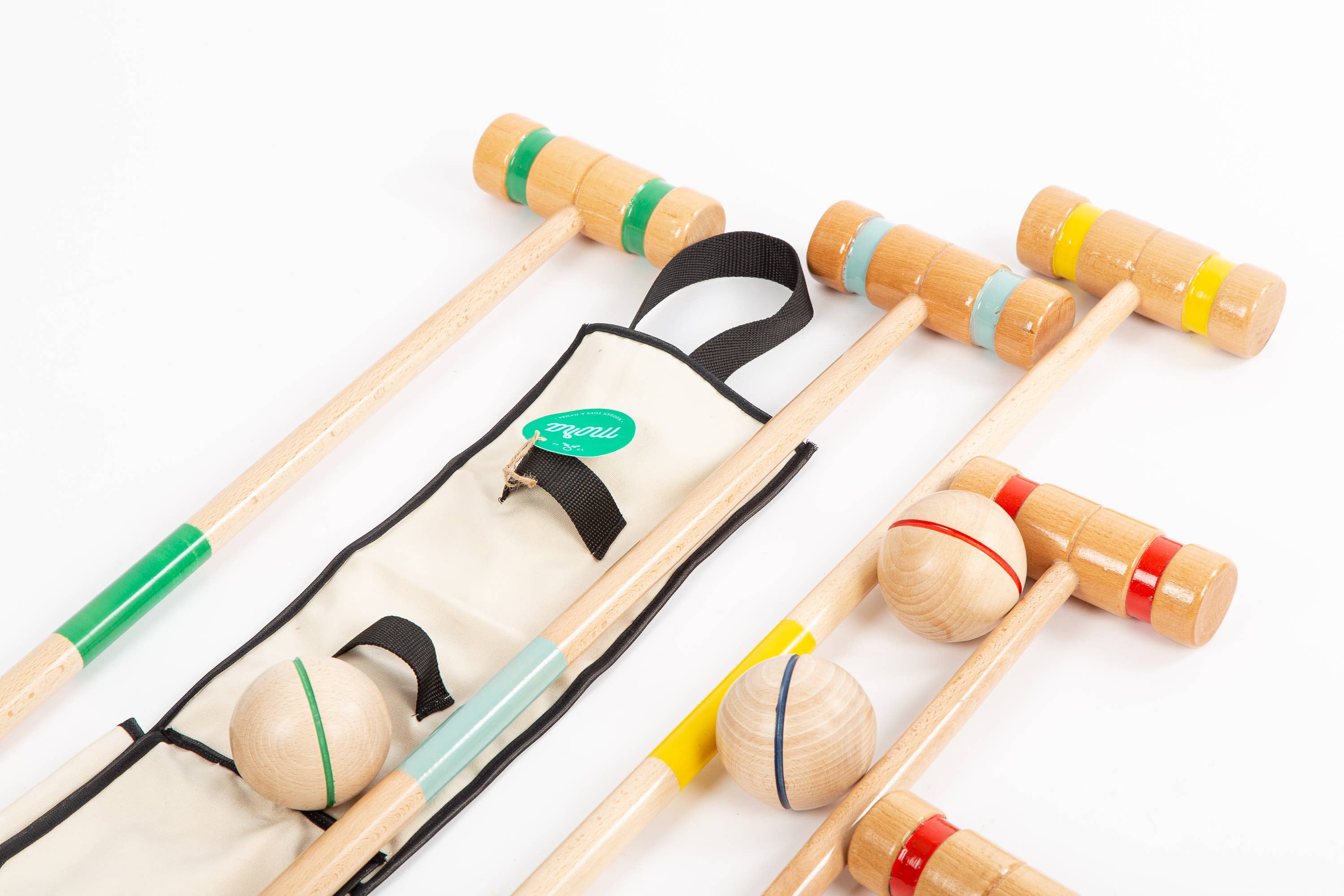MORA PLAY - Venta al por mayor Accesorios de deporte - Set de croquet de madera con bolsa colgante4