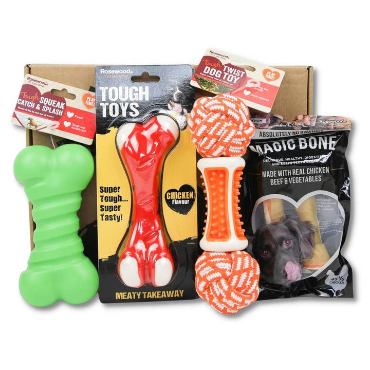 Tough Chewer - 5 item Gift Box for wholesale by DogBox Boutique