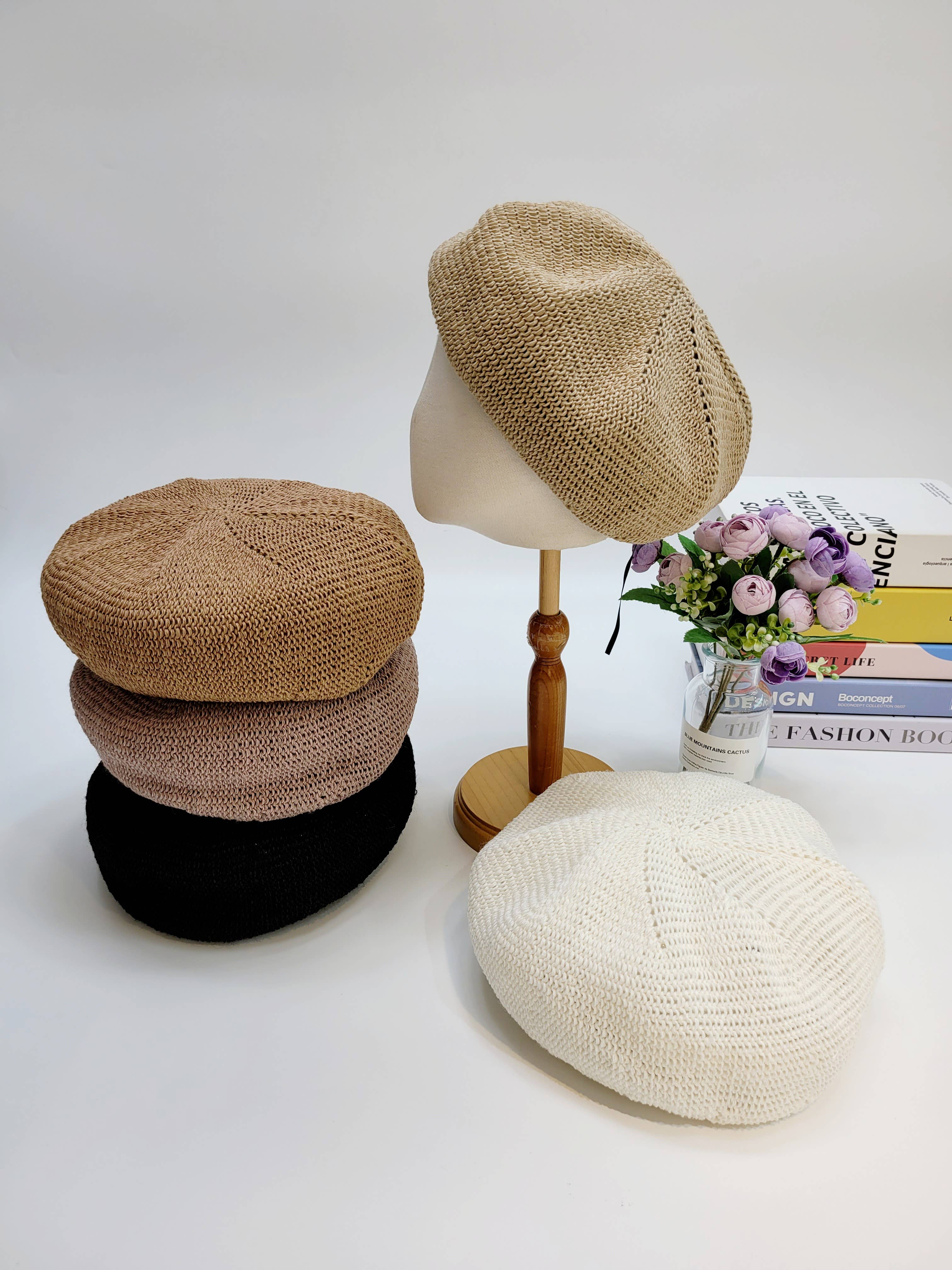 Comfortarians - Wholesale Beret - Women's - Breathable Summer Paper/Cotton Beret, Spring Summer Beret7