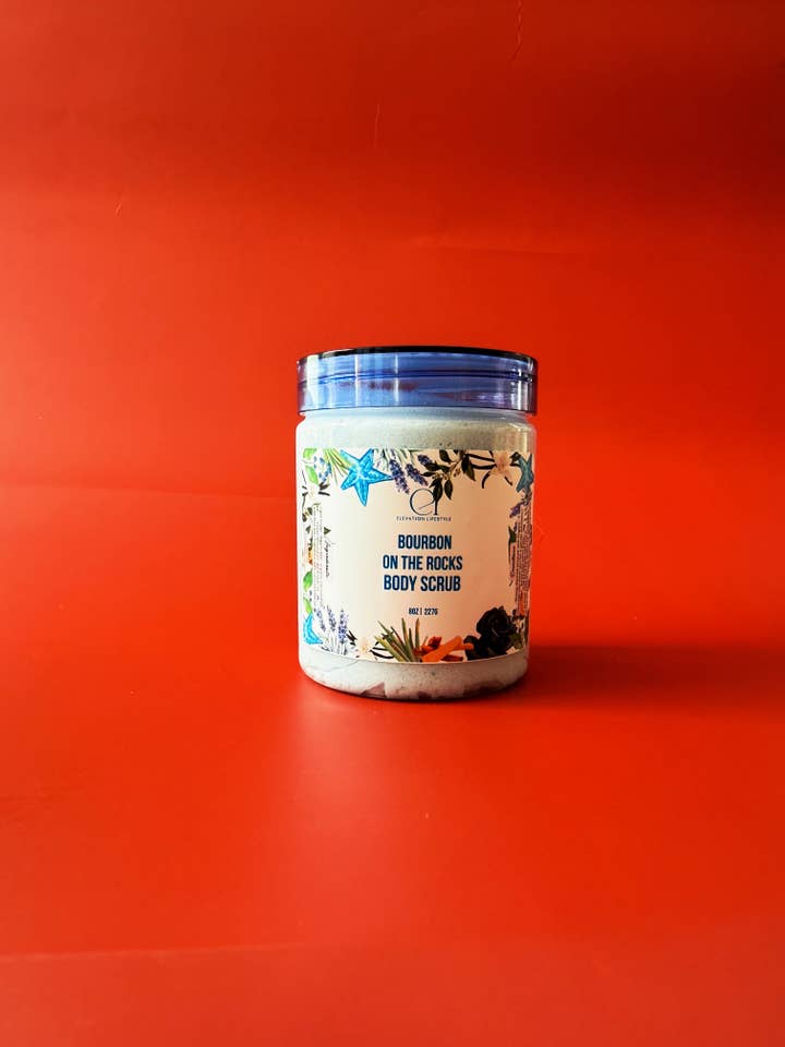 Bourbon on the Rocks Exfoliating Sugar Body Scrub for wholesale by Elevation Lifestyle