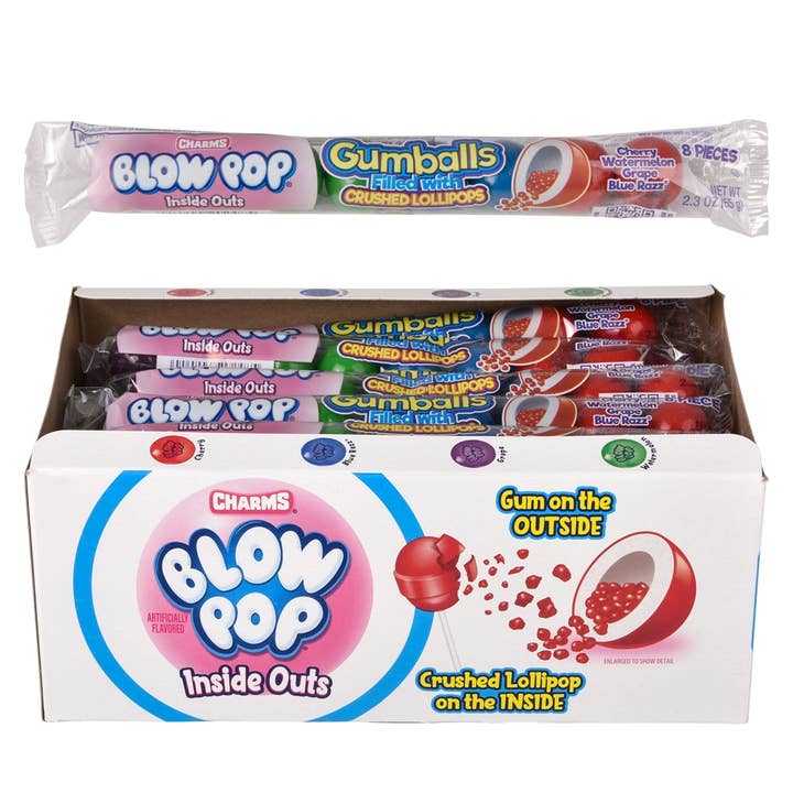 Charms Blow Pop Inside Out Gum - LLB Candy for wholesale by La Luna Bella - Toys