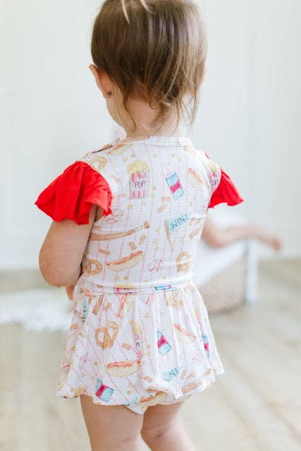 Sweet Bay Clothing – wholesale Bodysuit (non-footed) – Baby – Baseball Snacks Bodysuit Twirl3