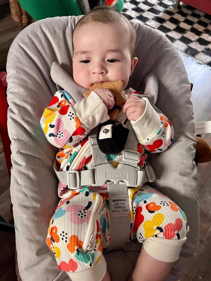 Cloud and Cuckoo - Wholesale Pacifier Clip - Baby - Organic Black Cloud and Cuckoo Teether and Pacifier Clip1