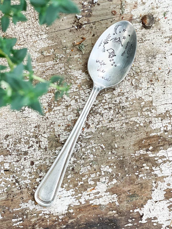 Into The Wild Vintage Stamped Spoon for wholesale by The Sassy Barn