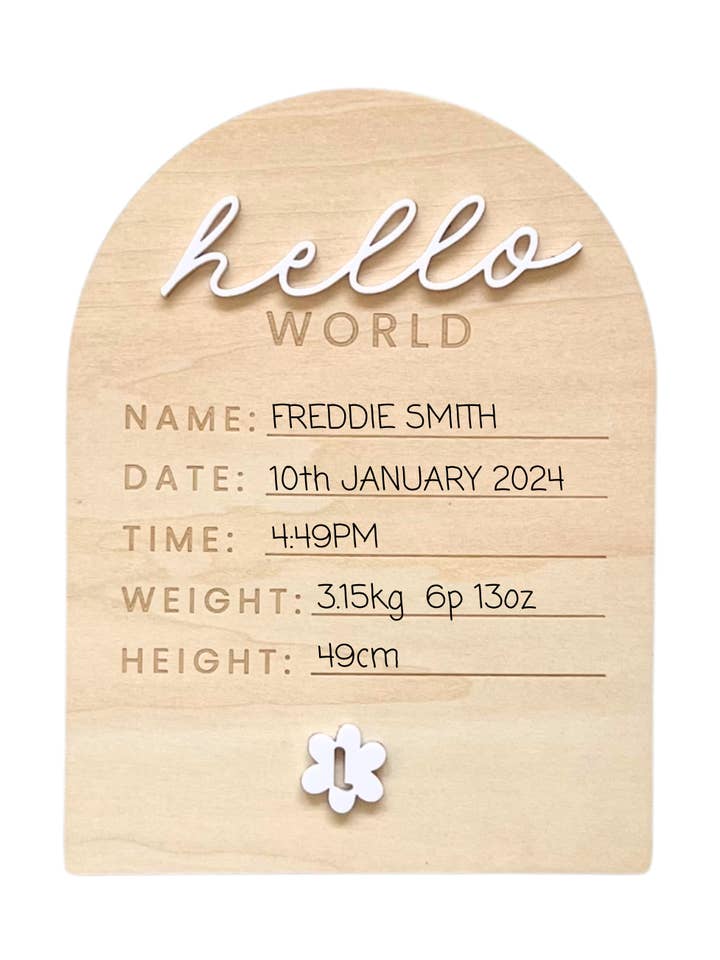 Placa de Anúncio Hello World Arch por atacado de Littlish