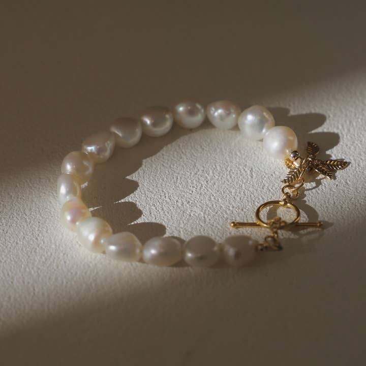 Katie Waltman Jewelry - Wholesale Beaded Bracelet - KESHI NUGGET PEARL BRACELET