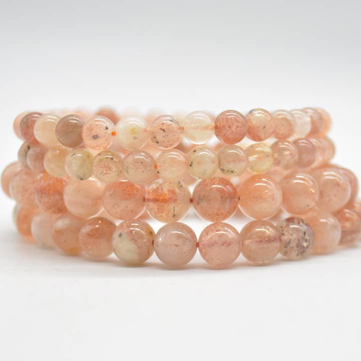 Sunstone Semi-precious Gemstone Beads Bracelet for wholesale by Oriental Direct Craft Supplies