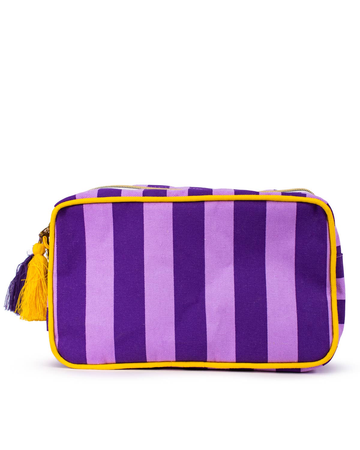 The Royal Standard – wholesale Sminkväska – Megan Stripe Kosmetisk Lila/Guld 10x6x40