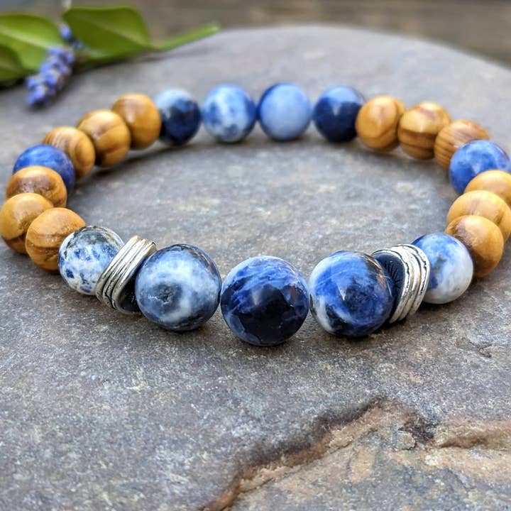 Sodalit armbånd træ armbånd kreativitet armbånd for engroshandel hos Coconut Quartz