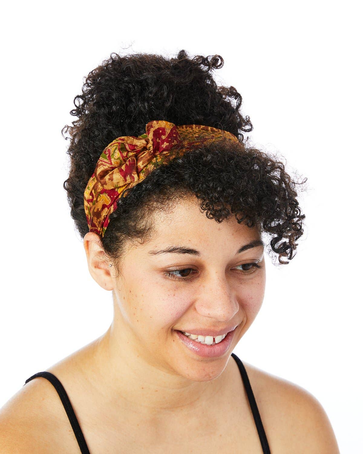 Sewing New Futures, Inc - Wholesale Fashion Headband - Women's - EARTHTONE SARI Braided-Tie Headband1