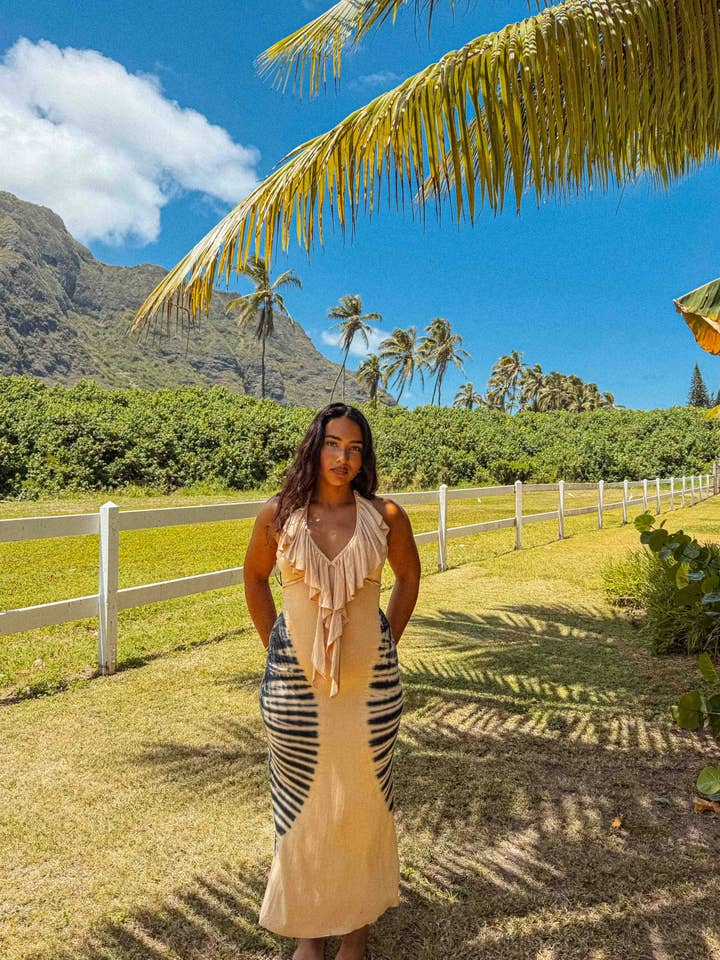 Elegant Bohemian Stretchy Tie Dye Dress, Wear 2 ways for wholesale by Gardenbelle Shop