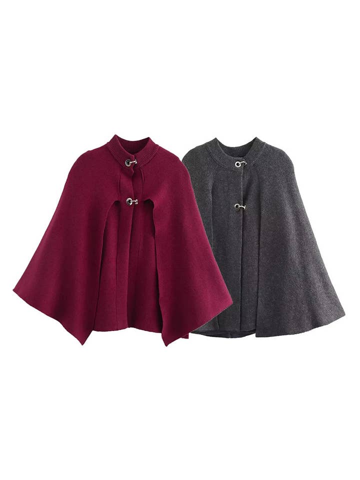 safistyle - Wholesale Coat - Women's - Cape Style Knit Coat12