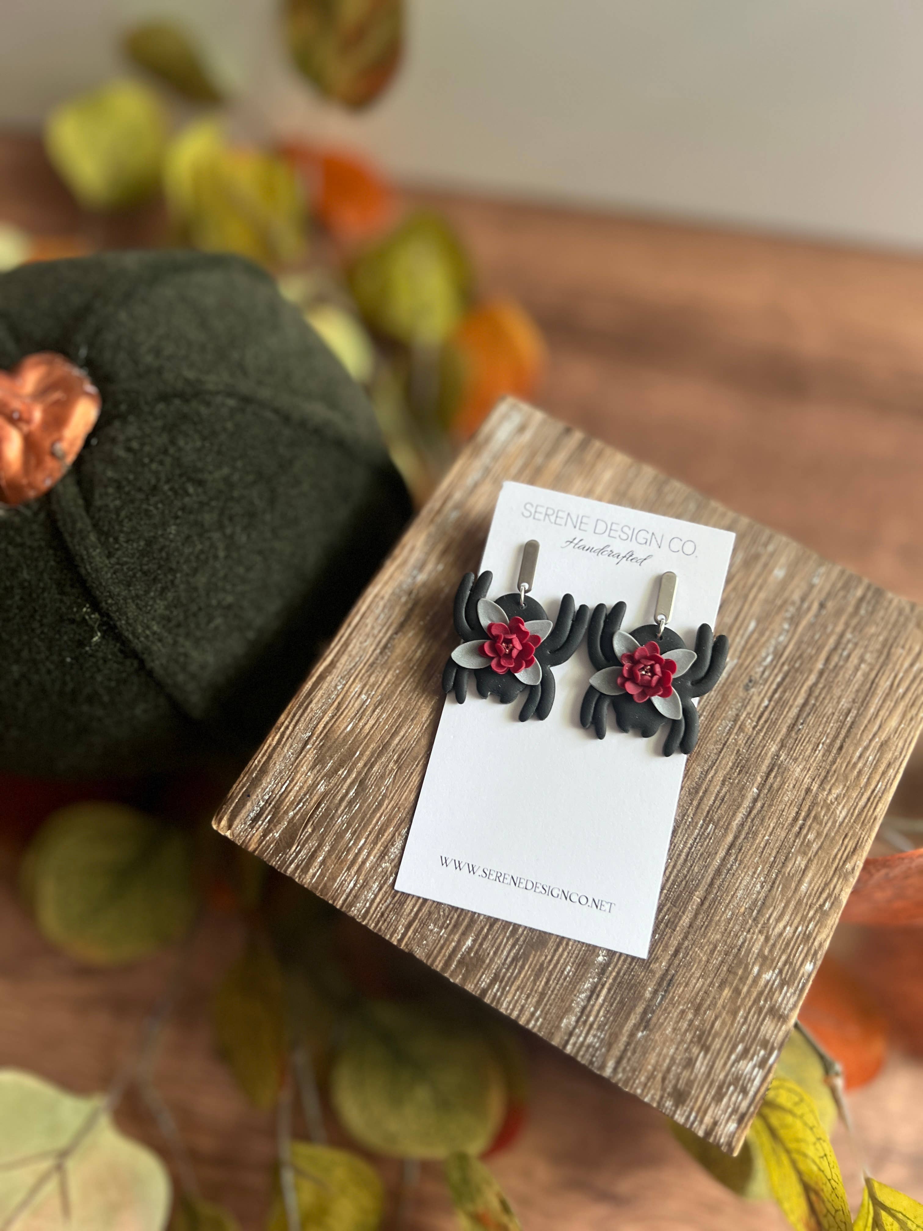 Serene Design Co. - Wholesale Dangle Earrings - Floral Spider Earrings3