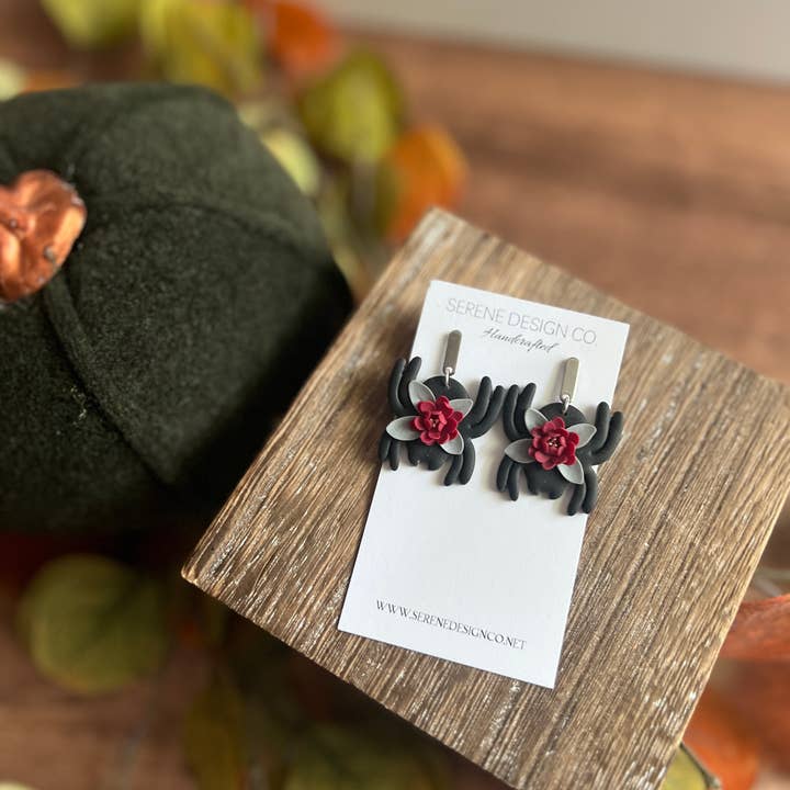 Serene Design Co. - Wholesale Dangle Earrings - Floral Spider Earrings3