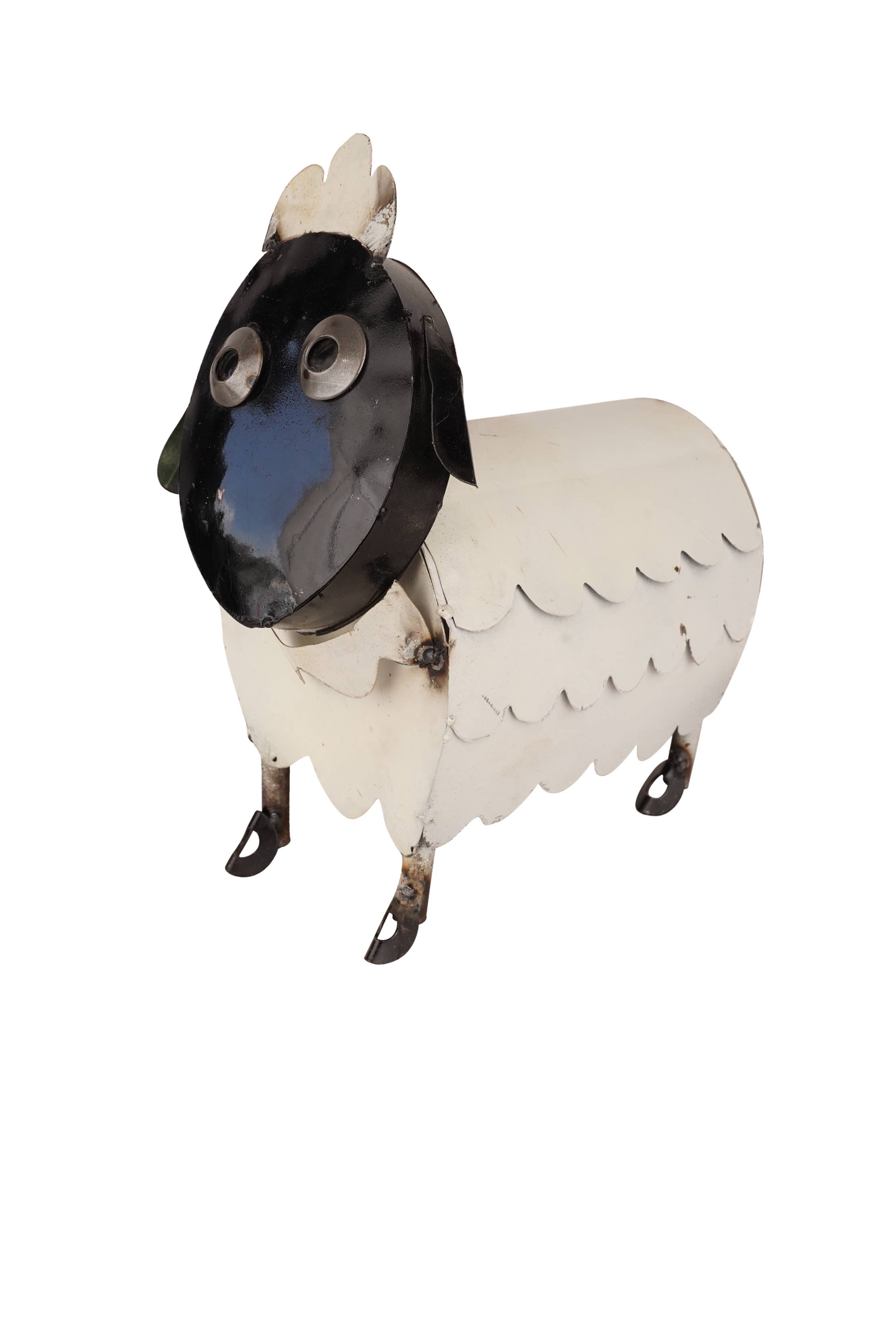 My Amigos Imports – wholesale Utomhusdekor – Farmhouse Metal Sheep-Garden Art-svartvitt får6