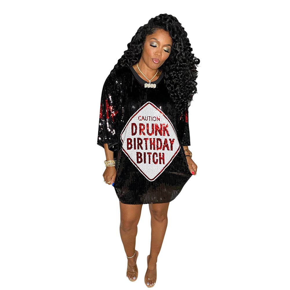 MB Fashion Wholesale - Wholesale Dress - Women's - MB FASHION SEQUIN MINI SHIRT LOOSE DRESS 9984LY7