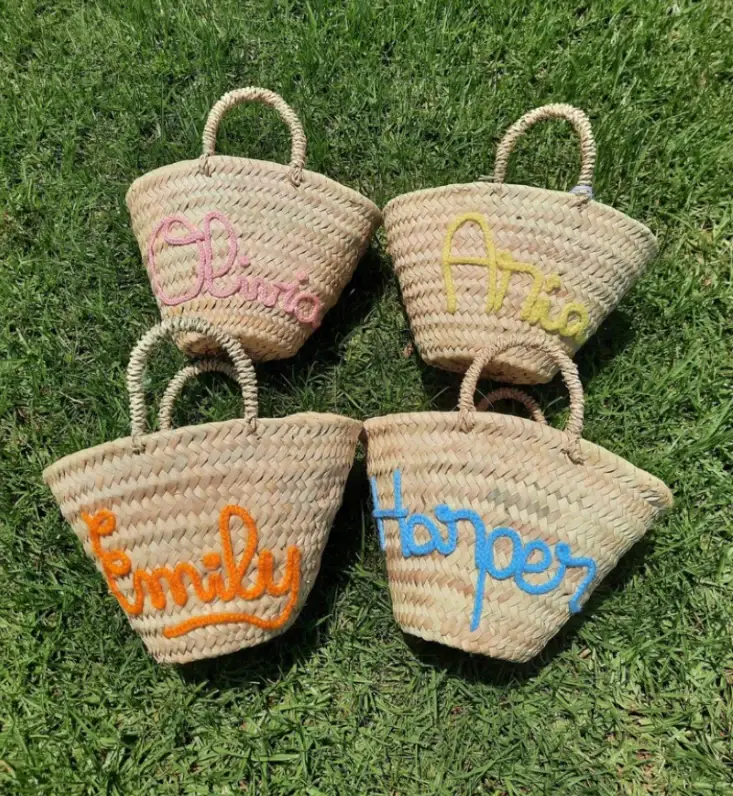 High crafty – wholesale Basket – Kids & baby – Kids Custom Straw Basket – Small Handwoven Wicker Bag 2