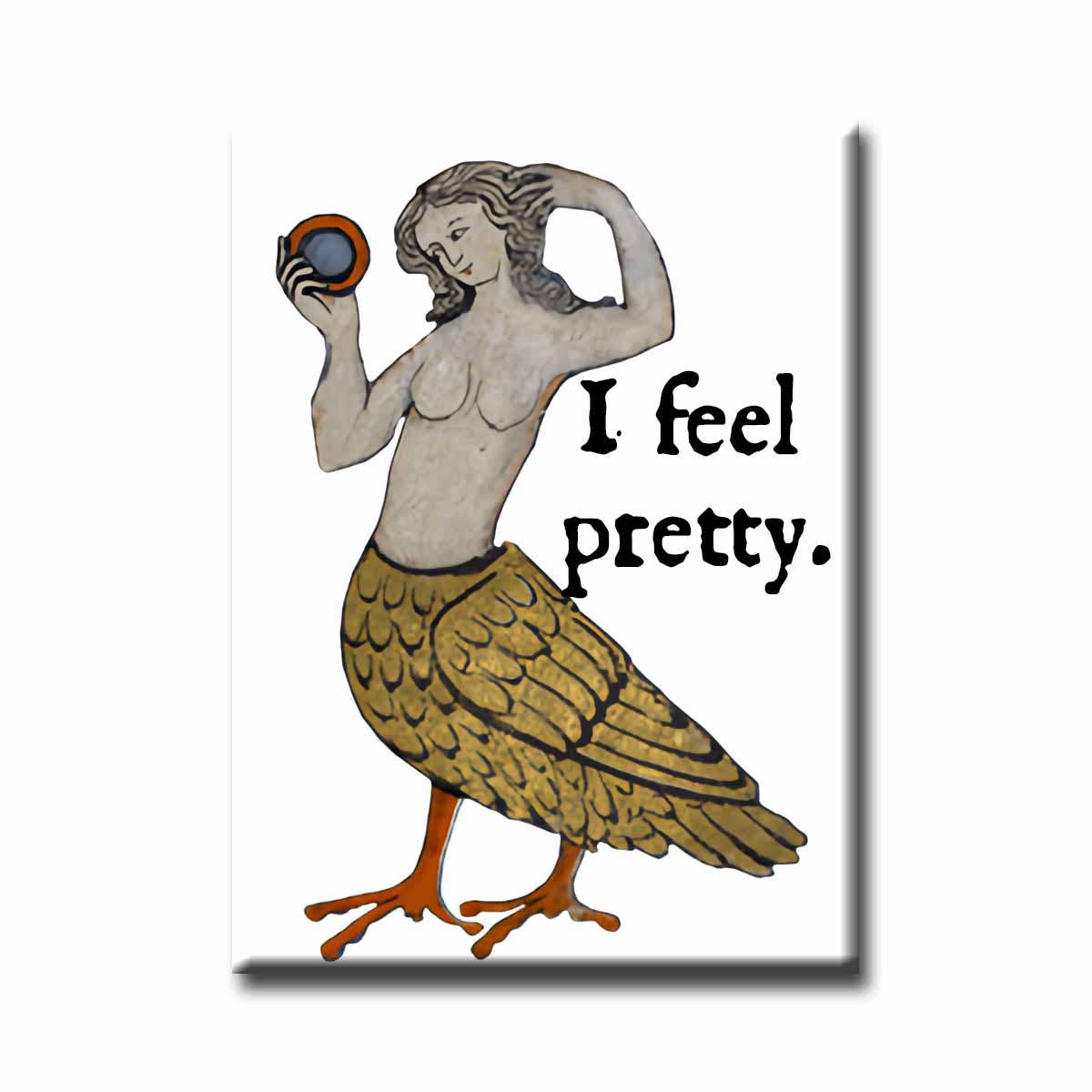 ChicalooKate - Wholesale Magnet - Medieval Marginalia I Feel Pretty Refrigerator Magnet0